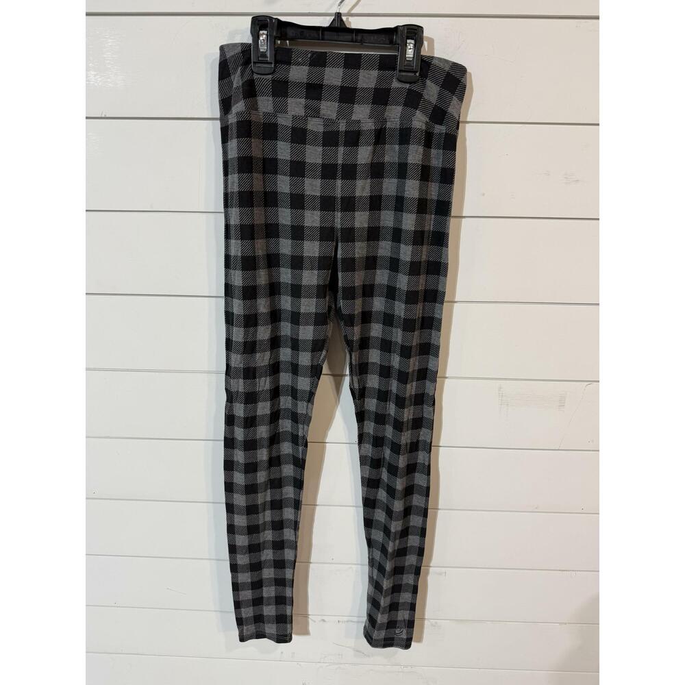 Cuddl Duds Women’s Gray/Black Plaid Leggings XS - Picture 1 of 2